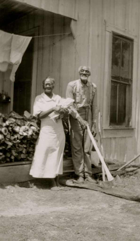This photo shows Minerva and Edgar Bendy, who were formerly enslaved, in Woodville, Texas, circa 1937. -Photo Buyenlarge/Getty Images